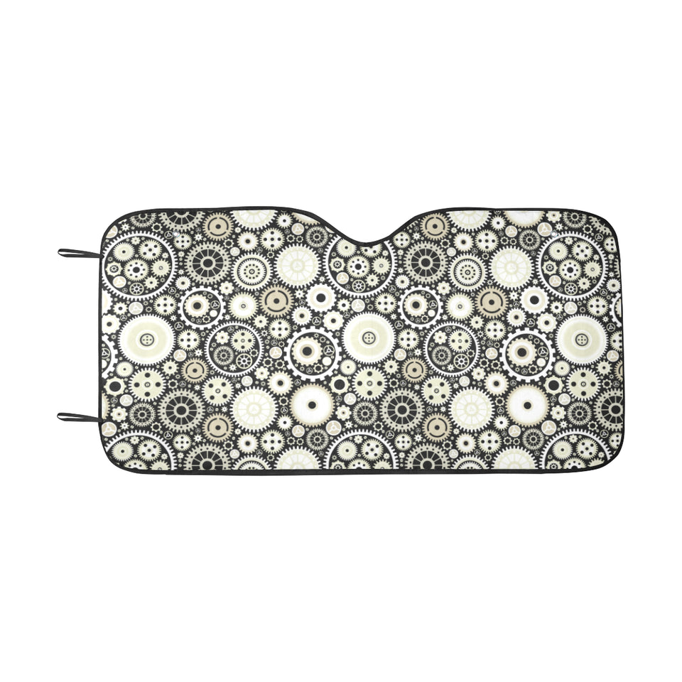 Gear Pattern Print Design 02 Car Sun Shade