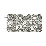 Gear Pattern Print Design 02 Car Sun Shade