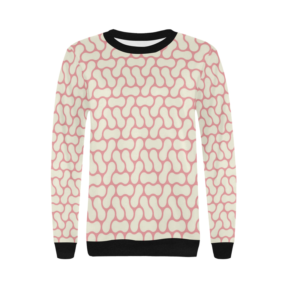 peanuts texture pattern Women's Crew Neck Sweatshirt