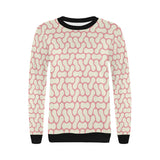 peanuts texture pattern Women's Crew Neck Sweatshirt