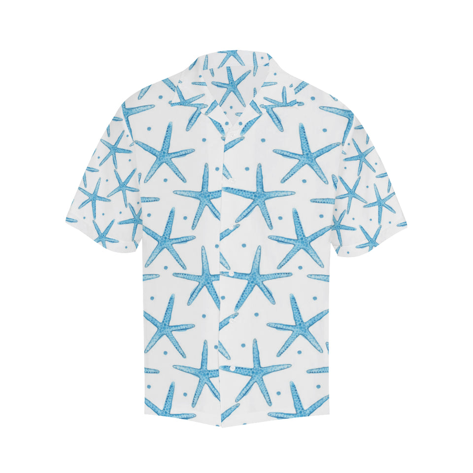 Watercolor starfish pattern Men's All Over Print Hawaiian Shirt