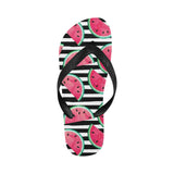 Watercolor paint textured watermelon pieces Unisex Flip Flops
