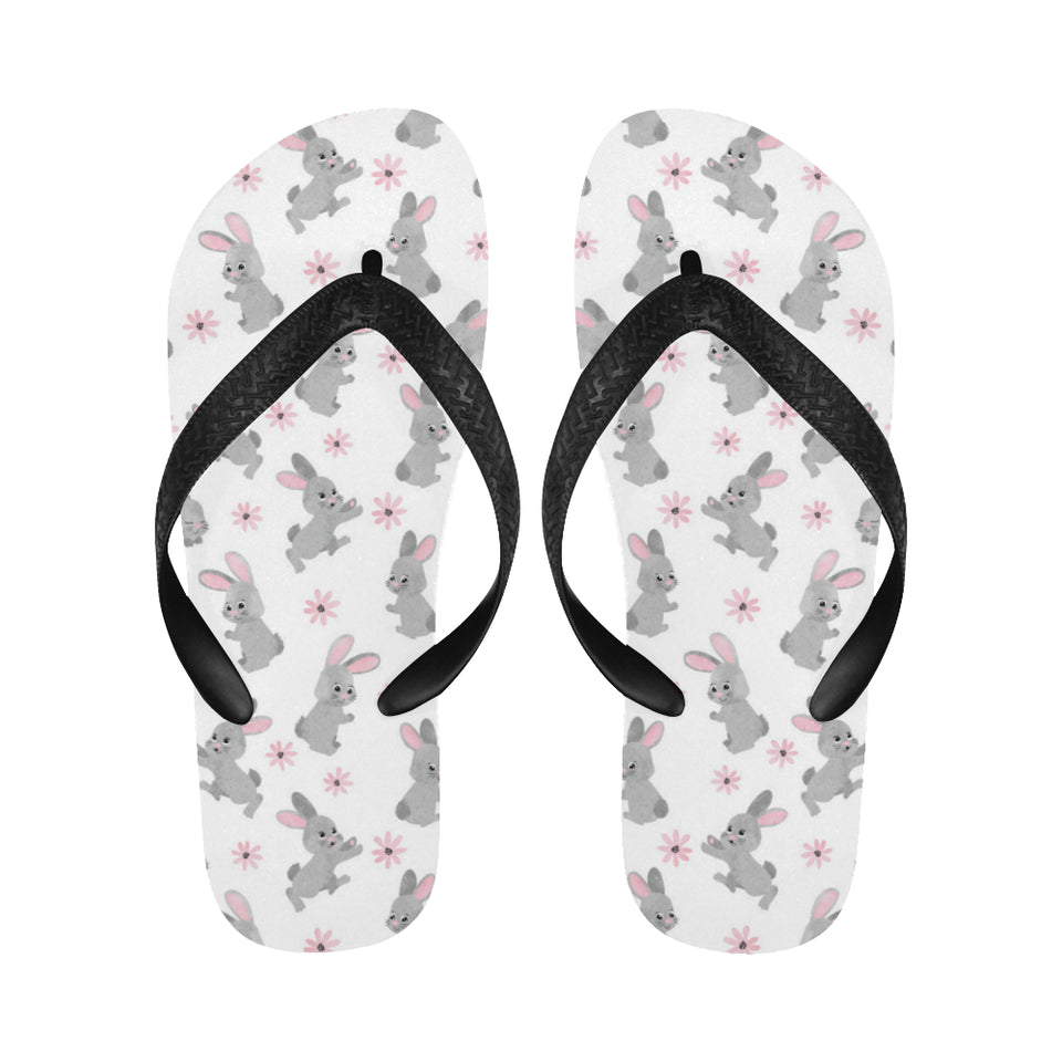 Watercolor cute rabbit pattern Unisex Flip Flops