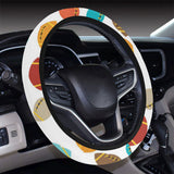 Colorful american football ball pattern Car Steering Wheel Cover