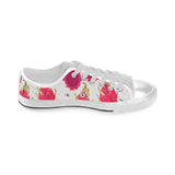 dragon fruits design pattern Men's Low Top Shoes White