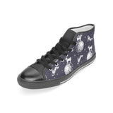 Chihuahua space helmet. astronaut pattern Women's High Top Canvas Shoes Black