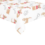 Chihuahua bone paw pattern Tablecloth