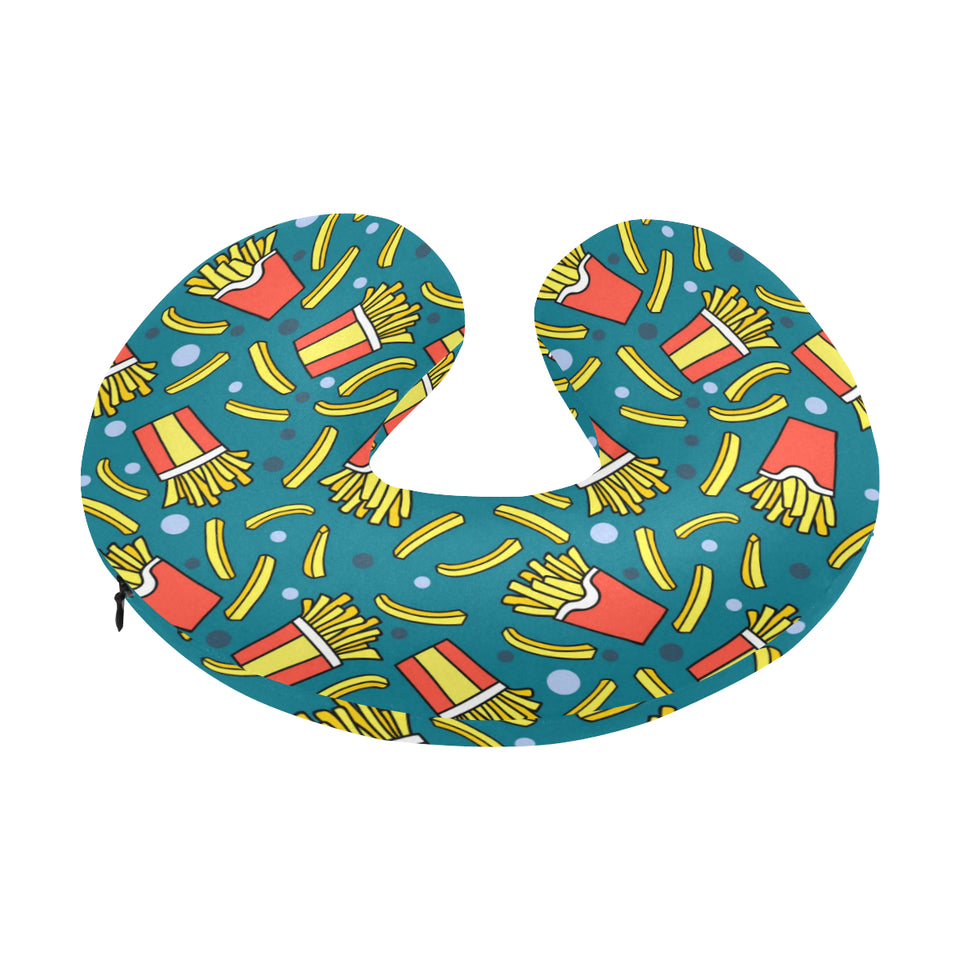 French fries red paper box pattern U-Shaped Travel Neck Pillow
