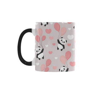 Cute panda ballon heart pattern Morphing Mug Heat Changing Mug