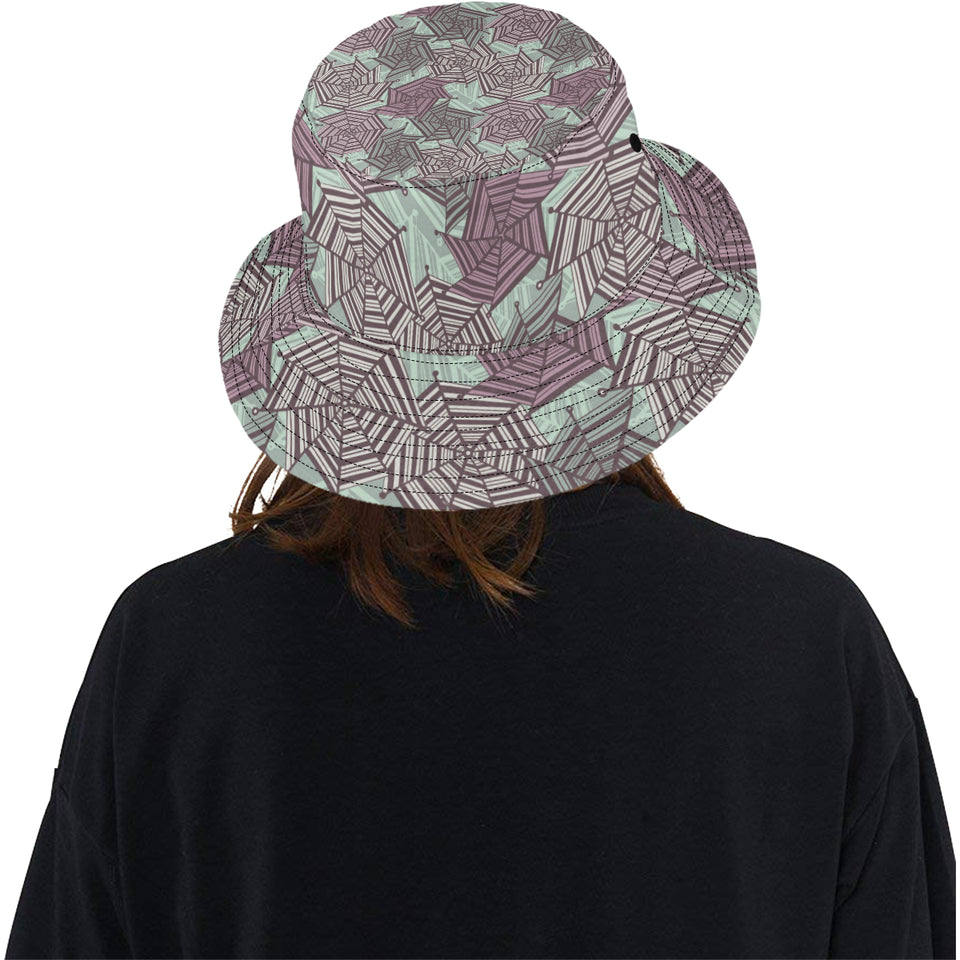 Spider web cobweb design color pattern Unisex Bucket Hat