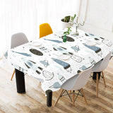 Hand drawn space elements space rocket star planet Tablecloth