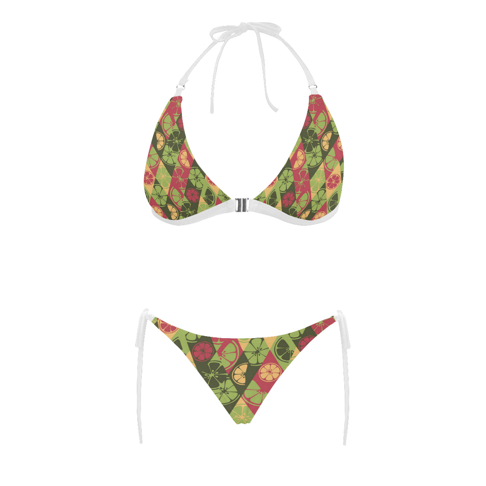 Cool Geometric lime pattern Sexy Bikinis Two-Piece Swimsuits