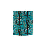 Anchor nautical green background Morphing Mug Heat Changing Mug