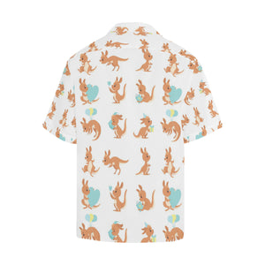 Cute Kangaroo pattern Men's All Over Print Hawaiian Shirt