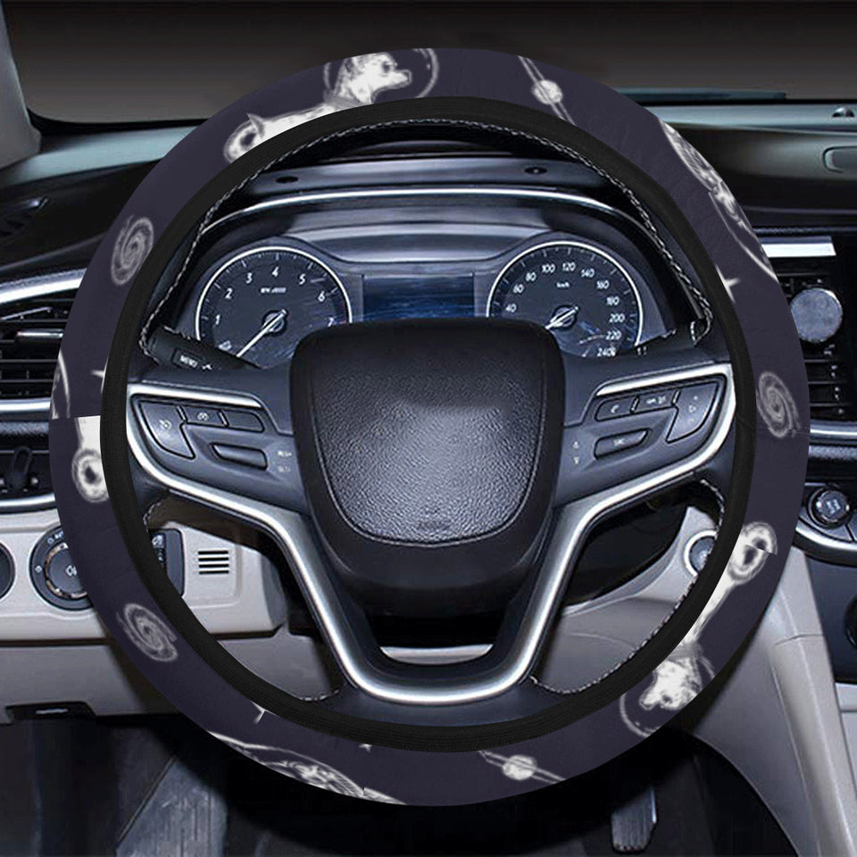 Chihuahua space helmet. astronaut pattern Car Steering Wheel Cover