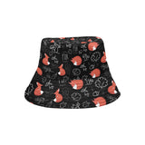 fox sleeping fox pattern Unisex Bucket Hat