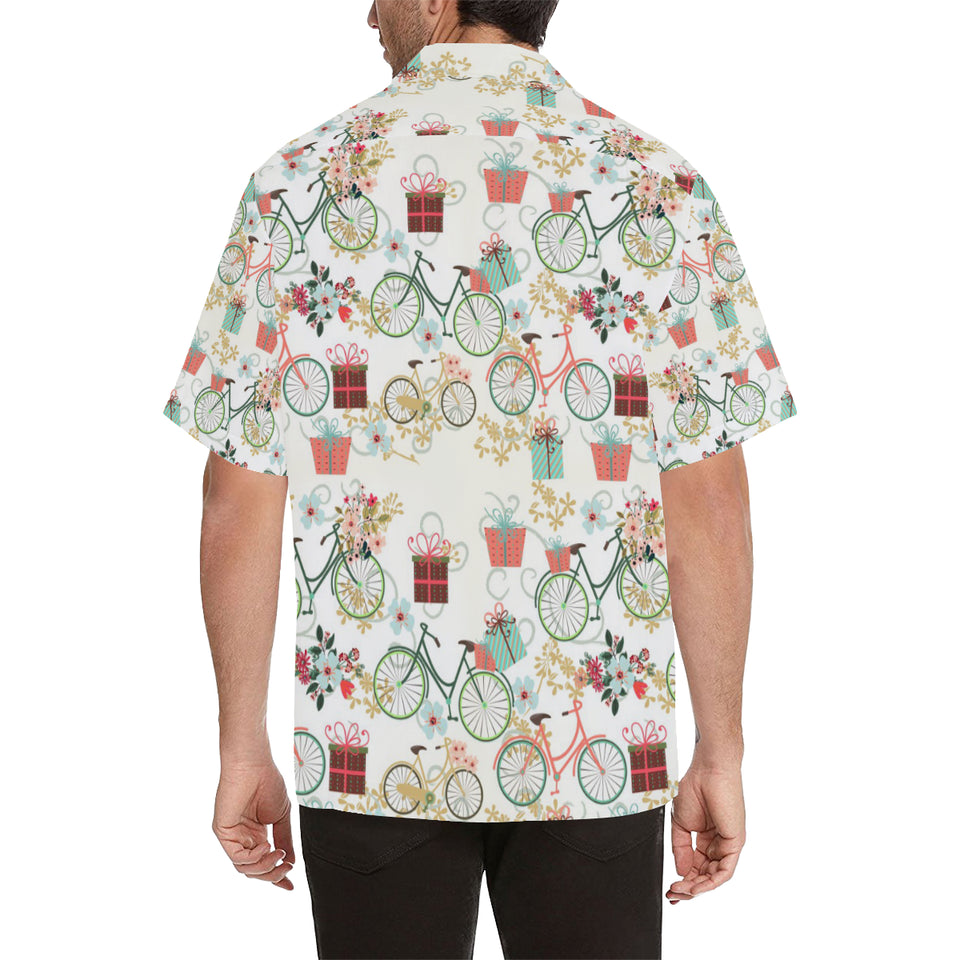 Bicycle Pattern Print Design 05 Men's All Over Print Hawaiian Shirt (Model T58)