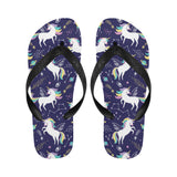 Hand drawn cute unicorn star planet Unisex Flip Flops
