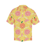 Grapefruit yellow background Men's All Over Print Hawaiian Shirt