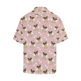 Cute unicorn pug pattern Men's All Over Print Hawaiian Shirt
