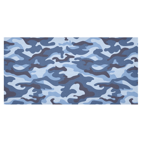 Blue camouflage pattern Tablecloth