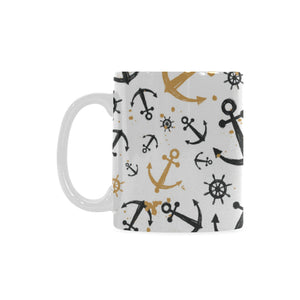 Anchors Rudders pattern Classical White Mug (Fulfilled In US)