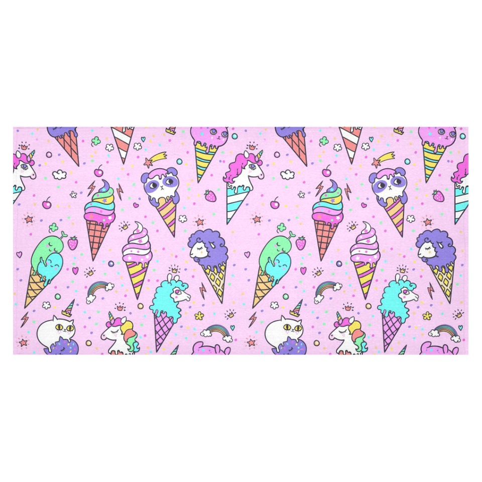 Cute ice cream cone animal pattern Tablecloth