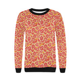 Tropical grapefruit pattern Women's Crew Neck Sweatshirt