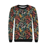 Colorful snake plant pattern Women's Crew Neck Sweatshirt