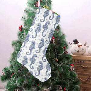 Seahorse pattern background Christmas Stocking