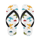 Airplane star cloud colorful Unisex Flip Flops