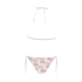 Cute moon cloud star pattern pink dot background Sexy Bikinis Two-Piece Swimsuits