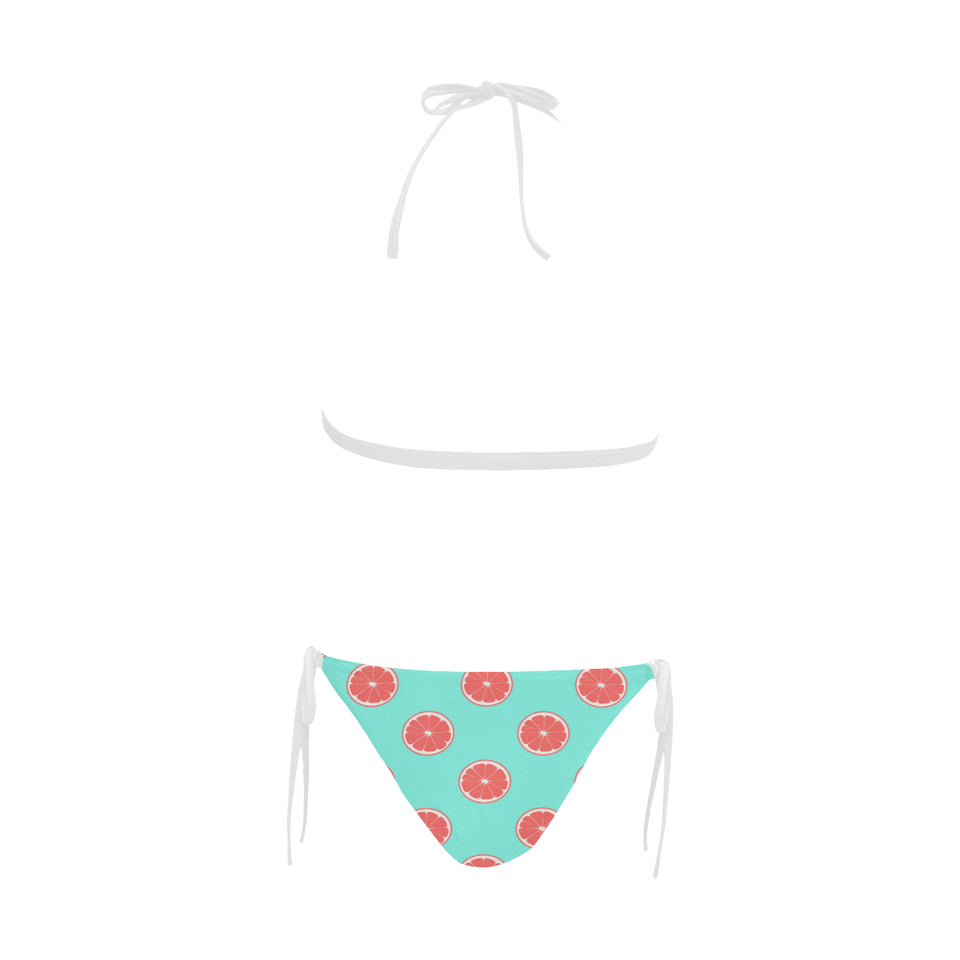 Grapefruit green background Sexy Bikinis Two-Piece Swimsuits