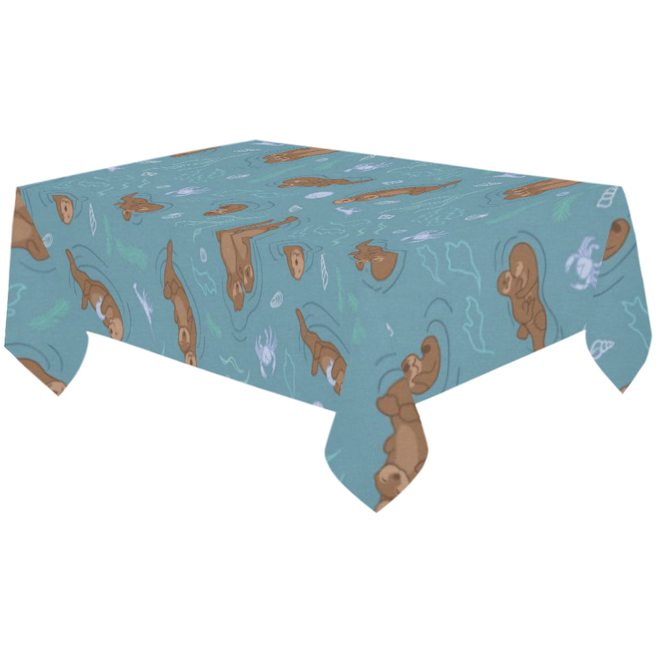 Sea otters pattern Tablecloth
