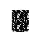 Saxophone music notes treble clef black white them Morphing Mug Heat Changing Mug