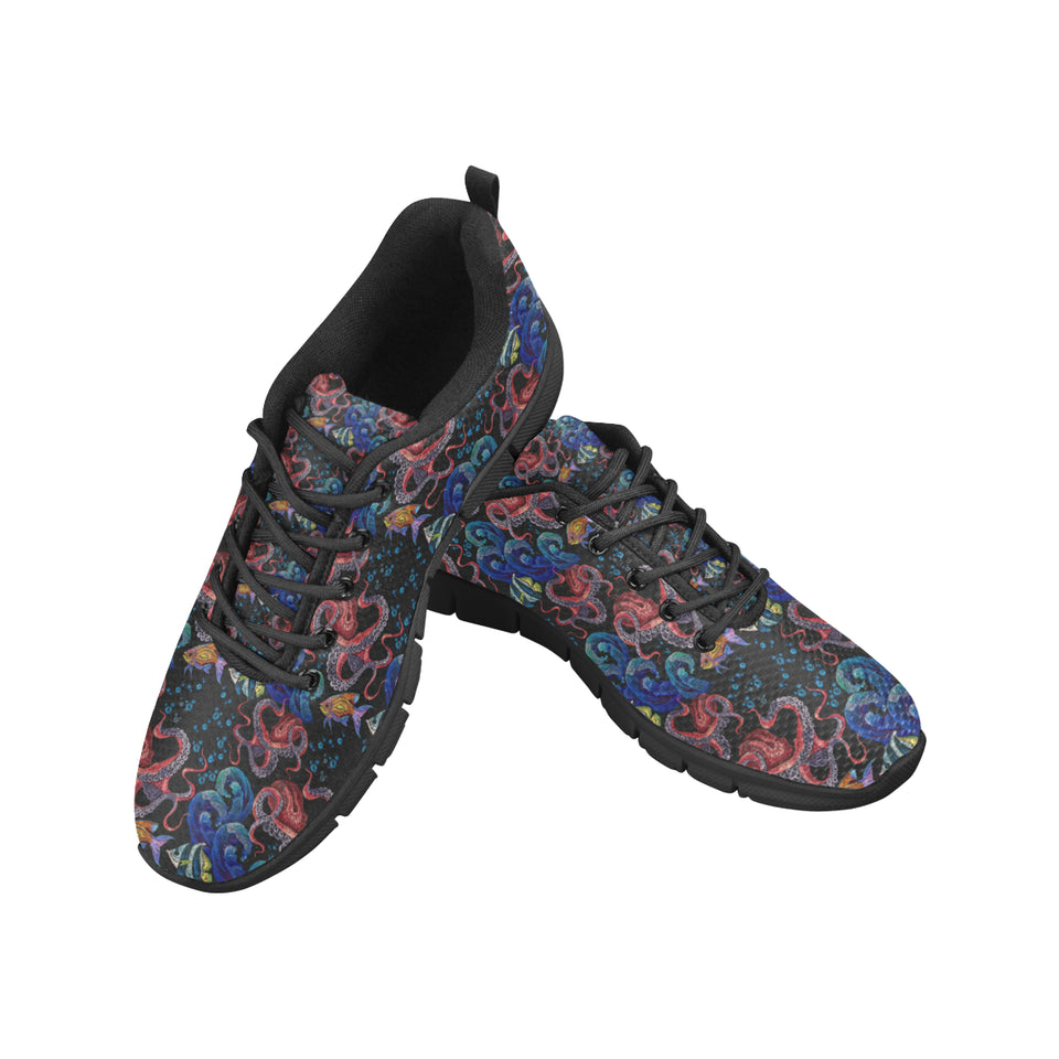 Octopus sea wave tropical fishe pattern Men's Sneaker Shoes