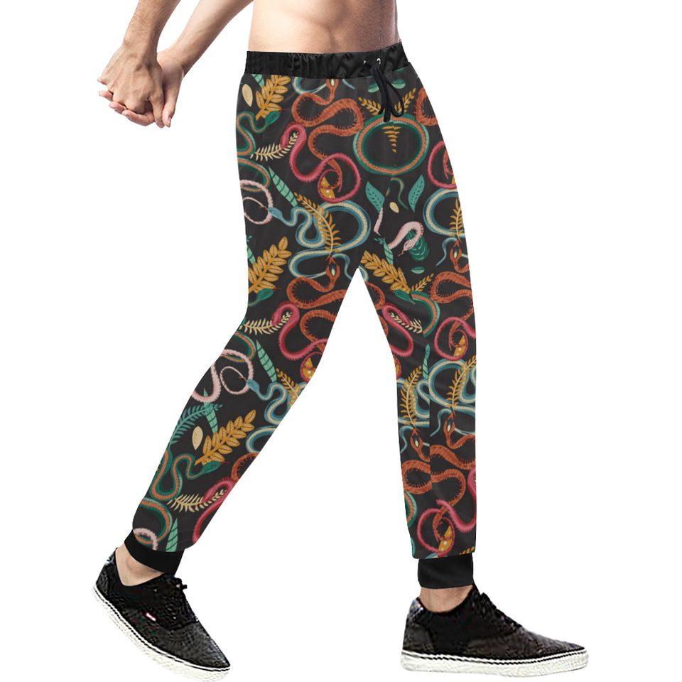Colorful snake plant pattern Unisex Casual Sweatpants