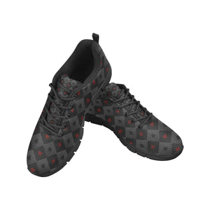 Casino Cards Suits Pattern Print Design 05 Men's Breathable Sneakers ( Model 055)