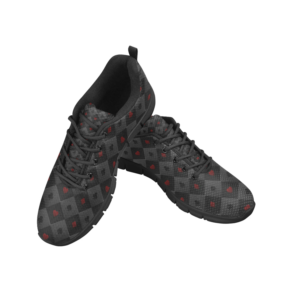 Casino Cards Suits Pattern Print Design 05 Men's Breathable Sneakers ( Model 055)