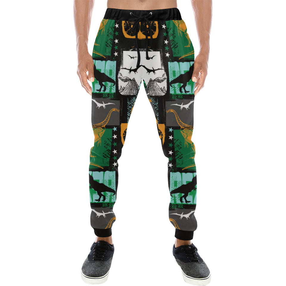 dinosaurs print pattern Unisex Casual Sweatpants