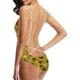 Sunflower pattern Women's One-Piece Swimsuit
