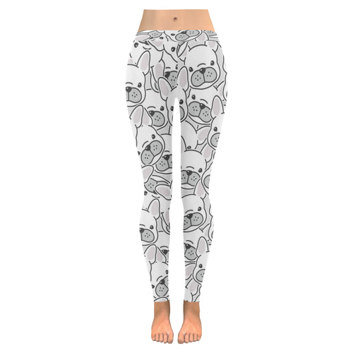 Cute french bulldog head pattern Women's Legging Fulfilled In US