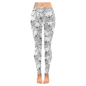 Cute french bulldog head pattern Women's Legging Fulfilled In US