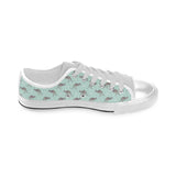 Kangaroo pattern background Men's Low Top Canvas Shoes White
