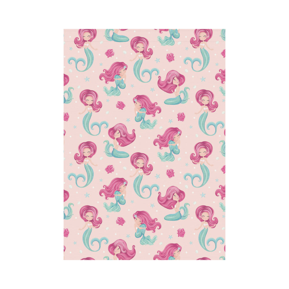 Cute little mermaid pattern House Flag Garden Flag