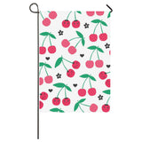 cherry pattern white background House Flag Garden Flag