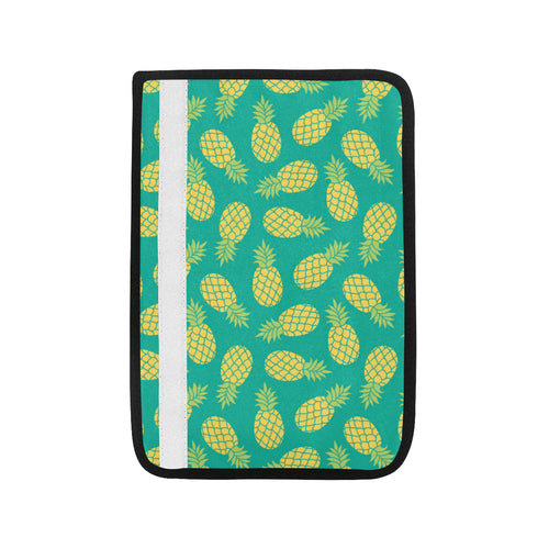 Pineapples pattern green background Car Seat Belt Cover