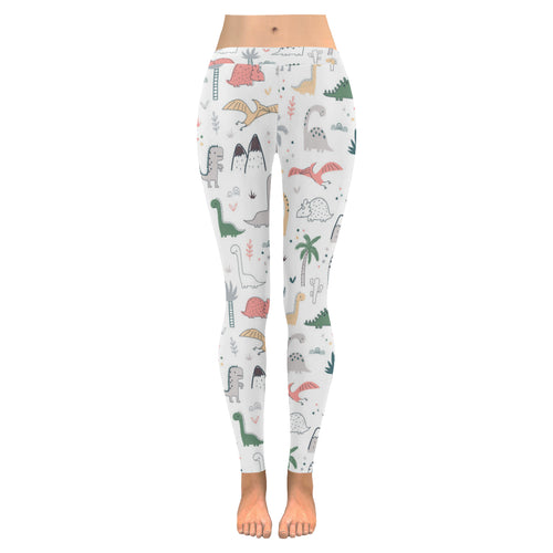 Cute cartoon dinosaurs tree pattern Women's Legging Fulfilled In US