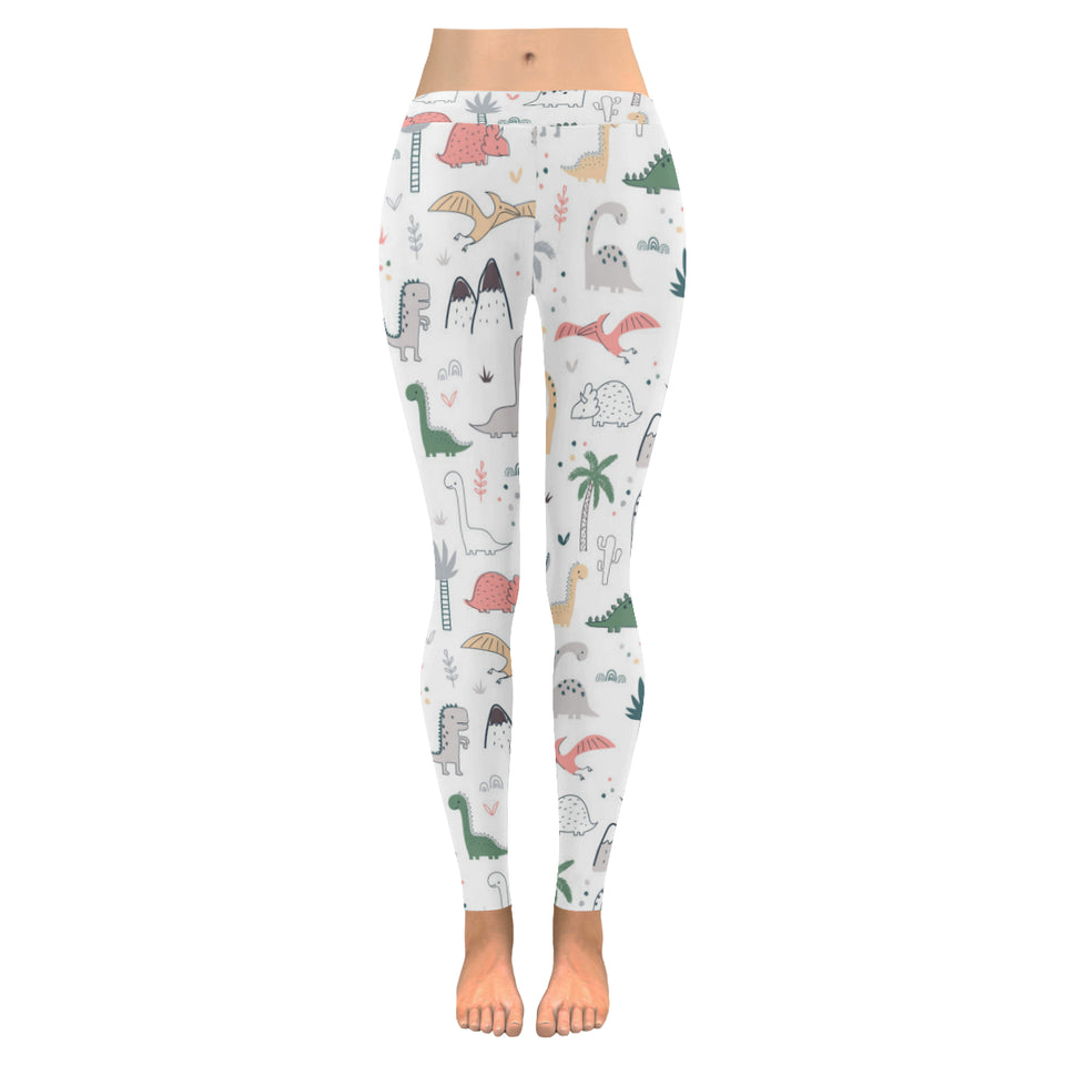 Cute cartoon dinosaurs tree pattern Women's Legging Fulfilled In US