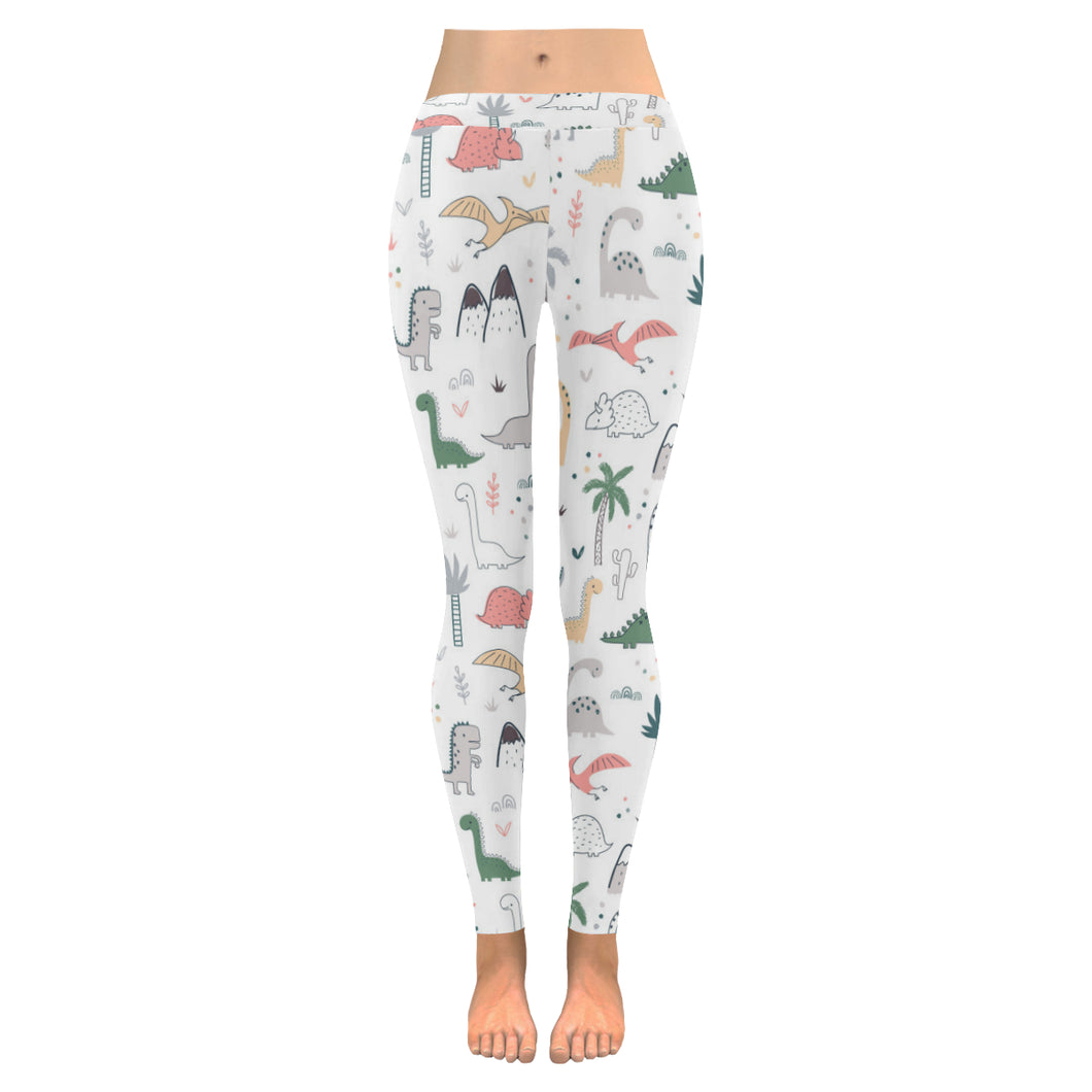 Cute cartoon dinosaurs tree pattern Women's Legging Fulfilled In US